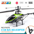 Best-seller FX078 44cm 2,4 G 4CH lâmina única do brinquedo do rc helicóptero câmera com certificado de CE/ROHS/ASTM/FCC giroscópio